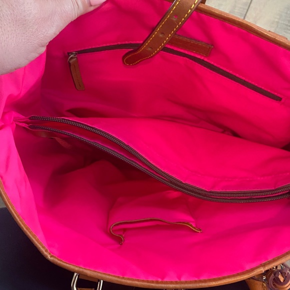 Dooney & Bourke Black and Brown Tote - Picture 4 of 7